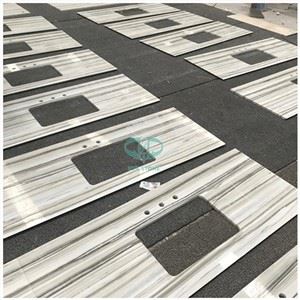 Calacatta Zebrino Marmar Seomra Folctha Vanity Tops